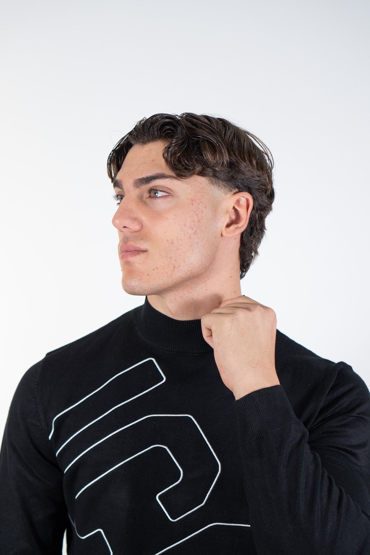 Icon - Maglia con ricamo trasversale - Uomo - World Fashion