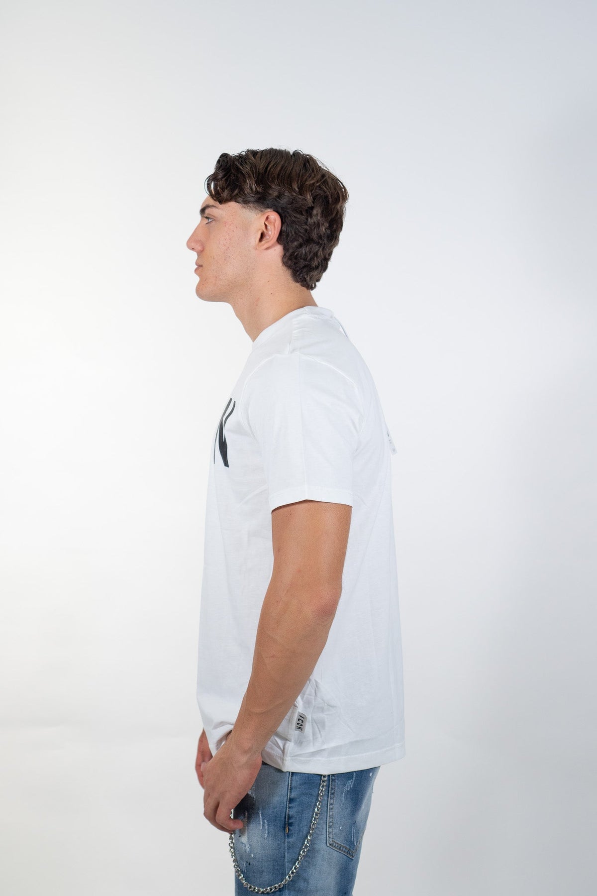 Icon - T-Shirt Basica Logo Grande - Uomo - World Fashion