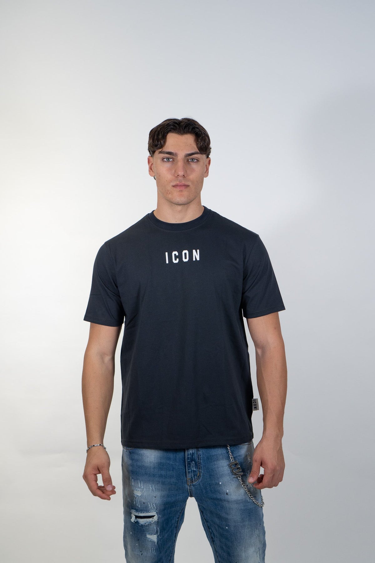 Icon - T-Shirt Logo Piccolo - Uomo - World Fashion