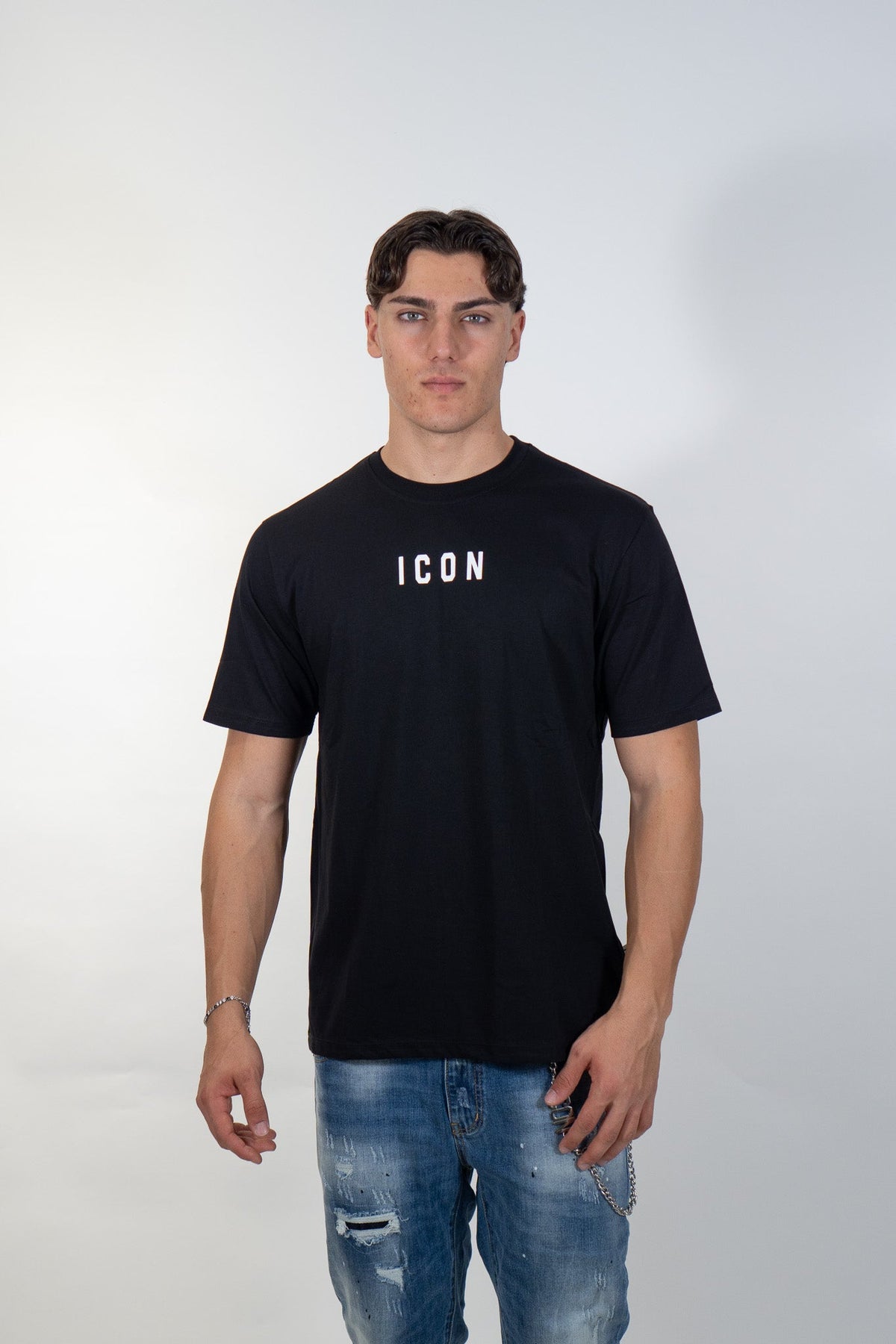Icon - T-Shirt Logo Piccolo - Uomo - World Fashion