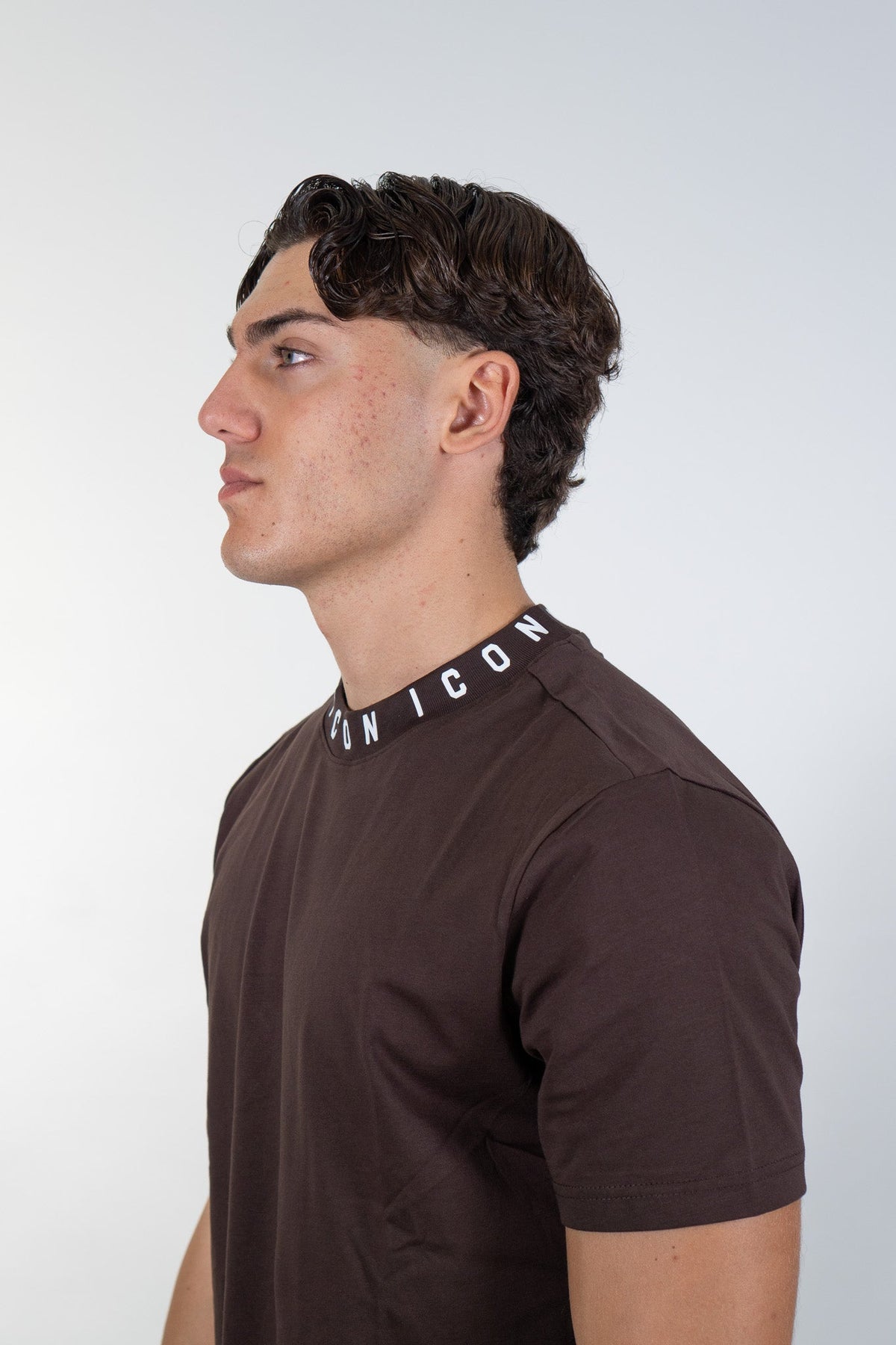 Icon - T-shirt logo sul collo - Uomo - World Fashion