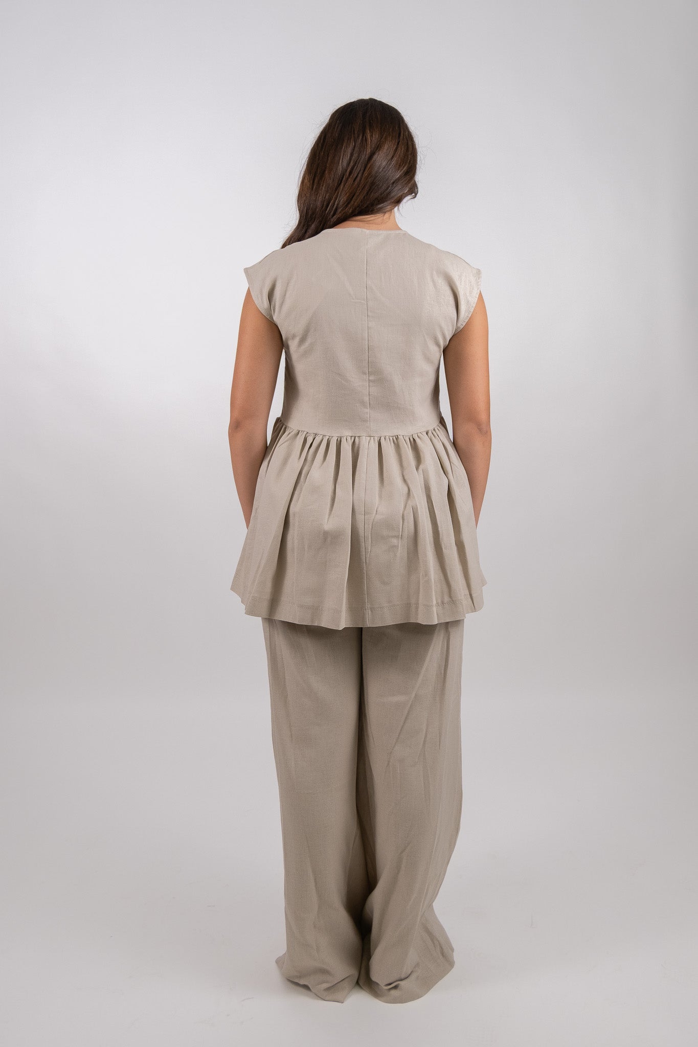 Imperial - Gilet modello peplum con scollo a V - Donna