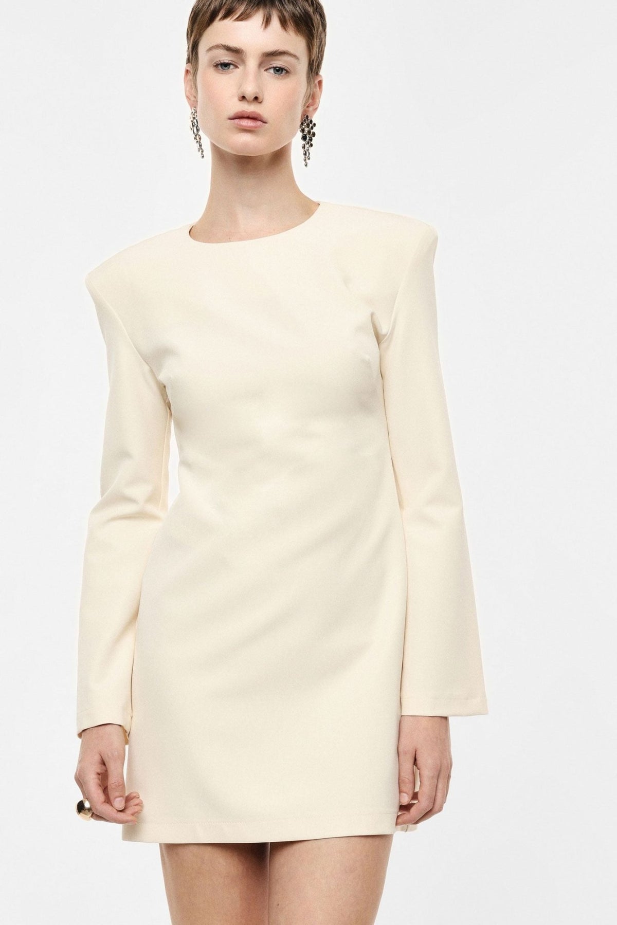 Imperial - Abito corto con maniche lunghe e spalle strutturate - Donna - World Fashion