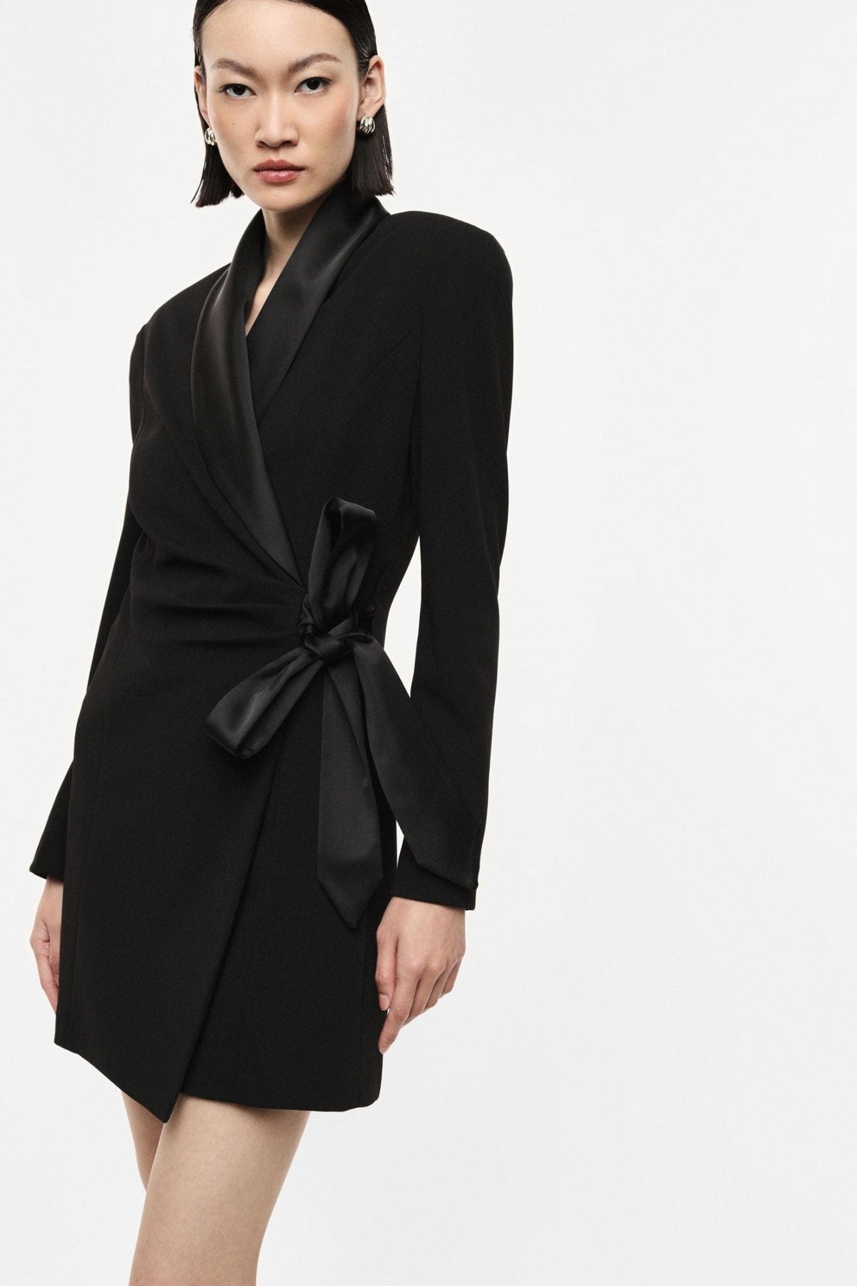 Imperial - Abito corto con revers sciallato e cintura laterale - Donna - World Fashion
