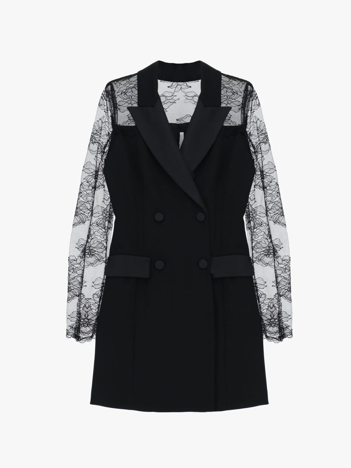 Imperial - Abito corto doppiopetto con maniche in pizzo - Donna - World Fashion