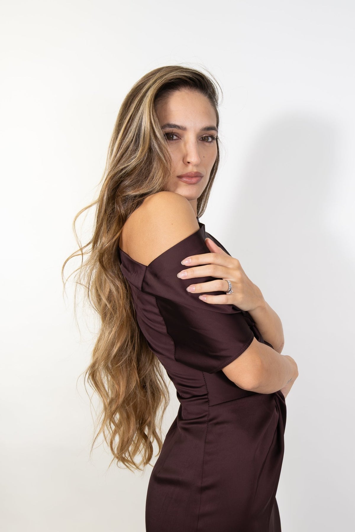 Imperial - Abito lungo asimmetrico con arricciatura - Donna - World Fashion
