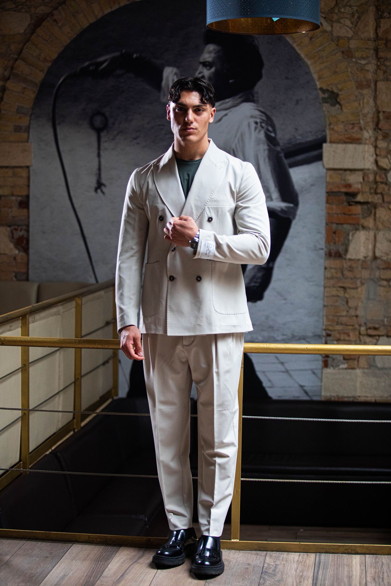 Imperial - Abito regular con Giacca a doppio petto + Pantalone cropped - Uomo - World Fashion