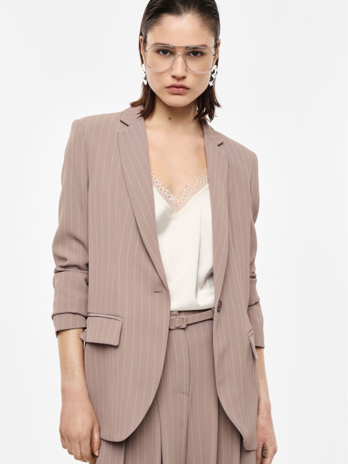 Imperial - Blazer monopetto a righe con tasche a patta - Donna - World Fashion