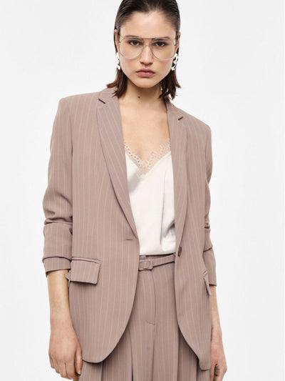 Imperial - Blazer monopetto a righe con tasche a patta - Donna