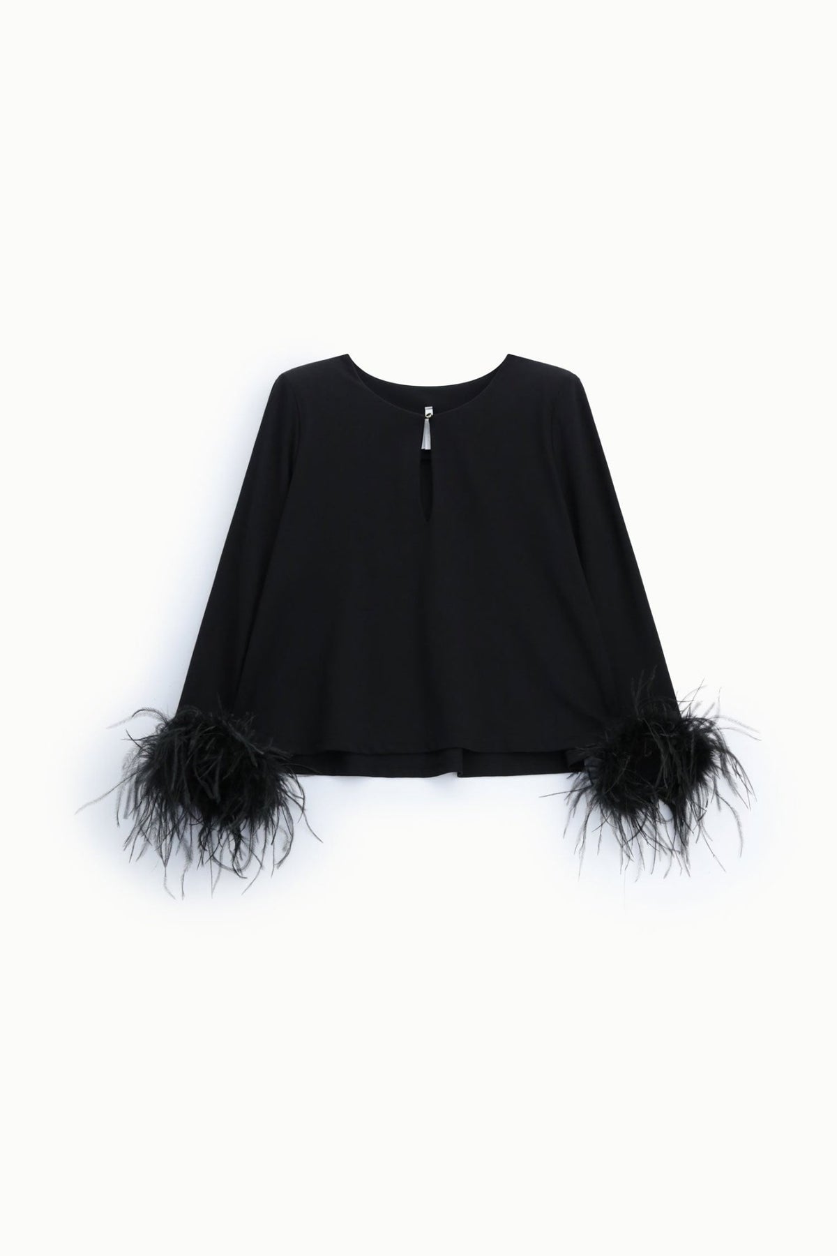 Imperial - Blusa maniche lunghe con inserti piumati - Donna - World Fashion
