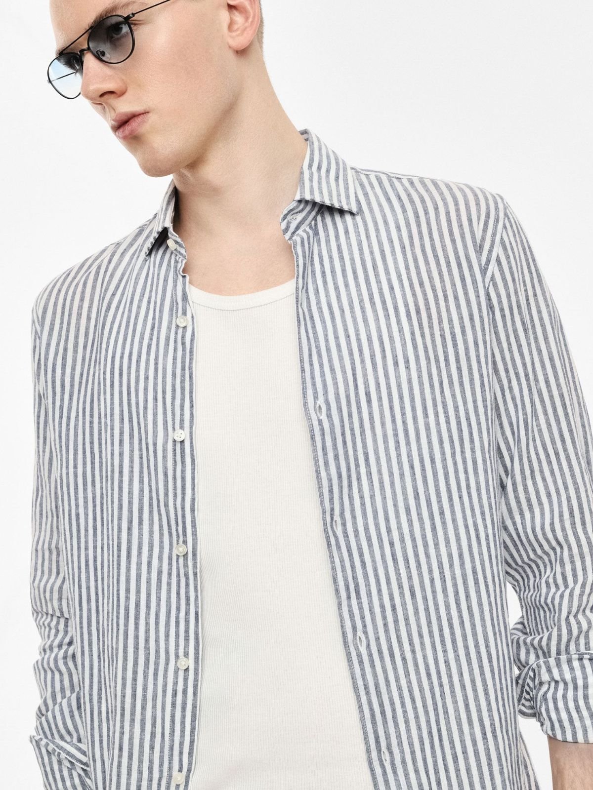 Imperial - Camicia a righe con colletto classico e maniche lunghe - Uomo - World Fashion