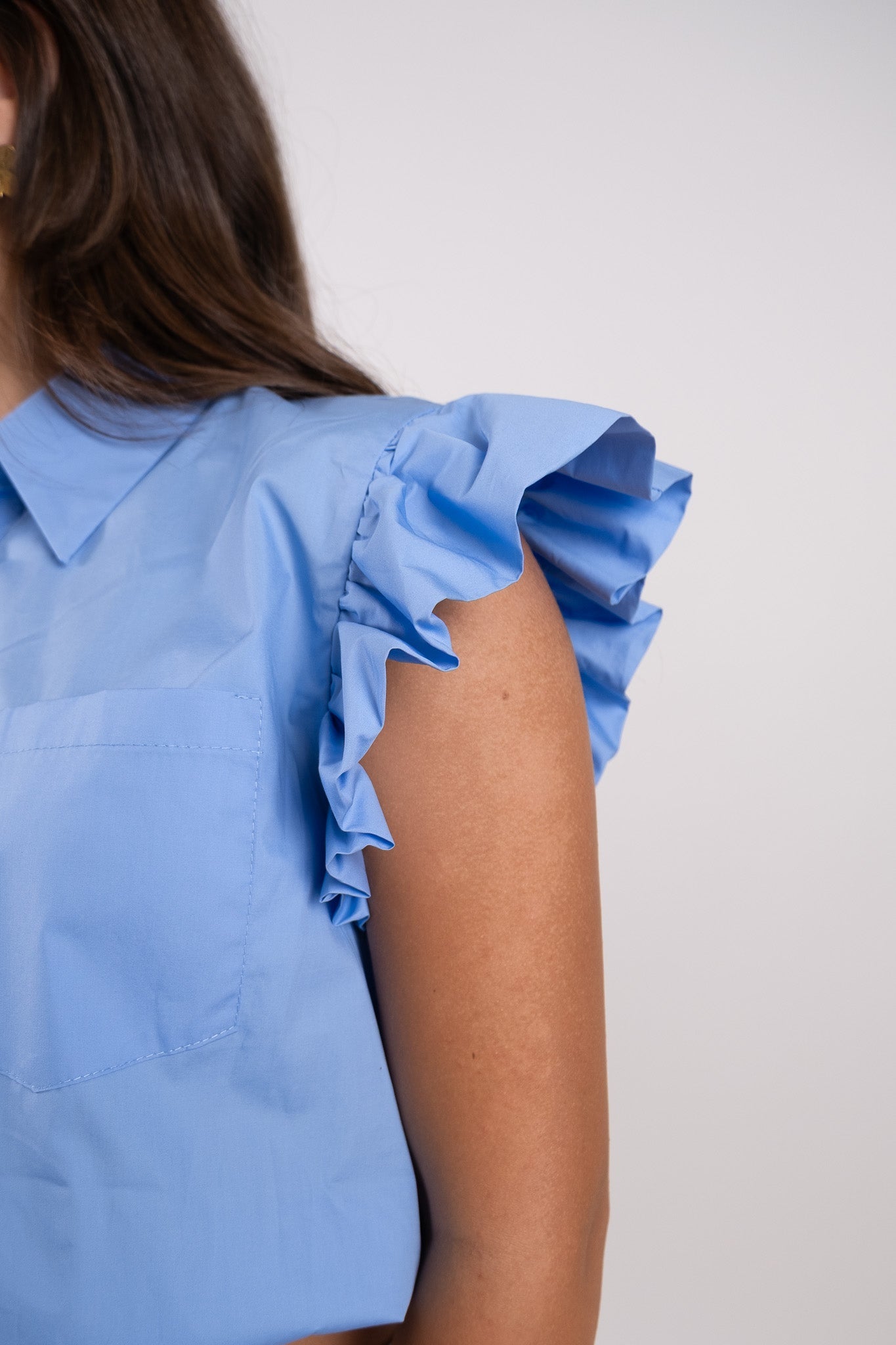 Imperial - Camicia smanicata decorata con rouches - Donna - World Fashion