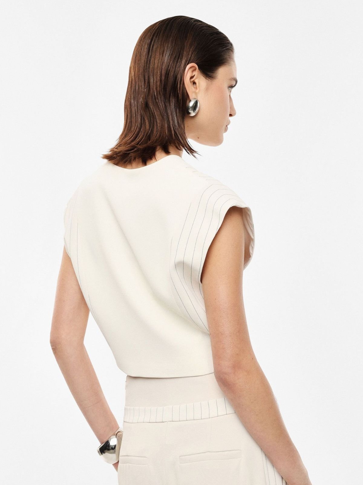 Imperial - Gilet corto a righe con abbottonatura frontale - Donna - World Fashion