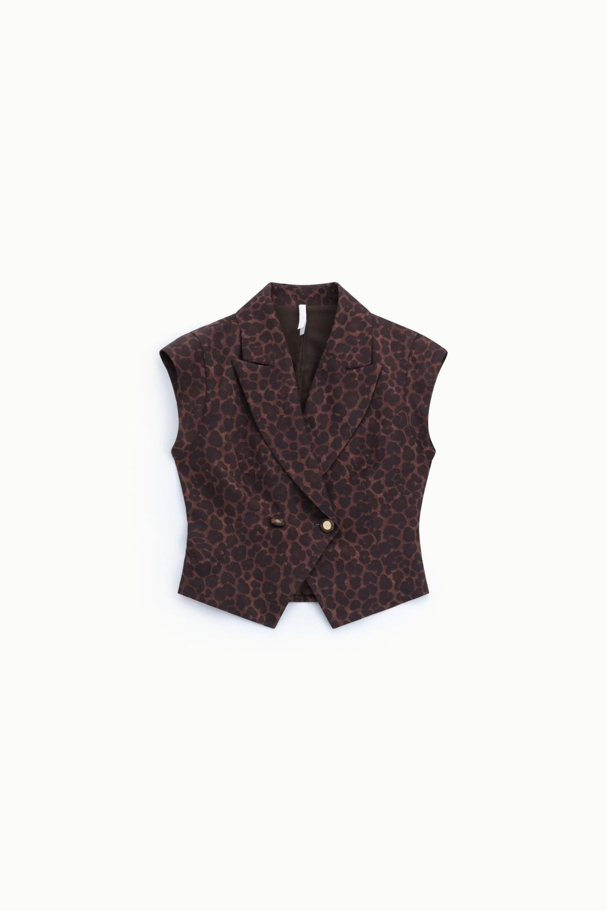 Imperial - Gilet doppio petto stampa animalier spalle strutturate - Donna - World Fashion