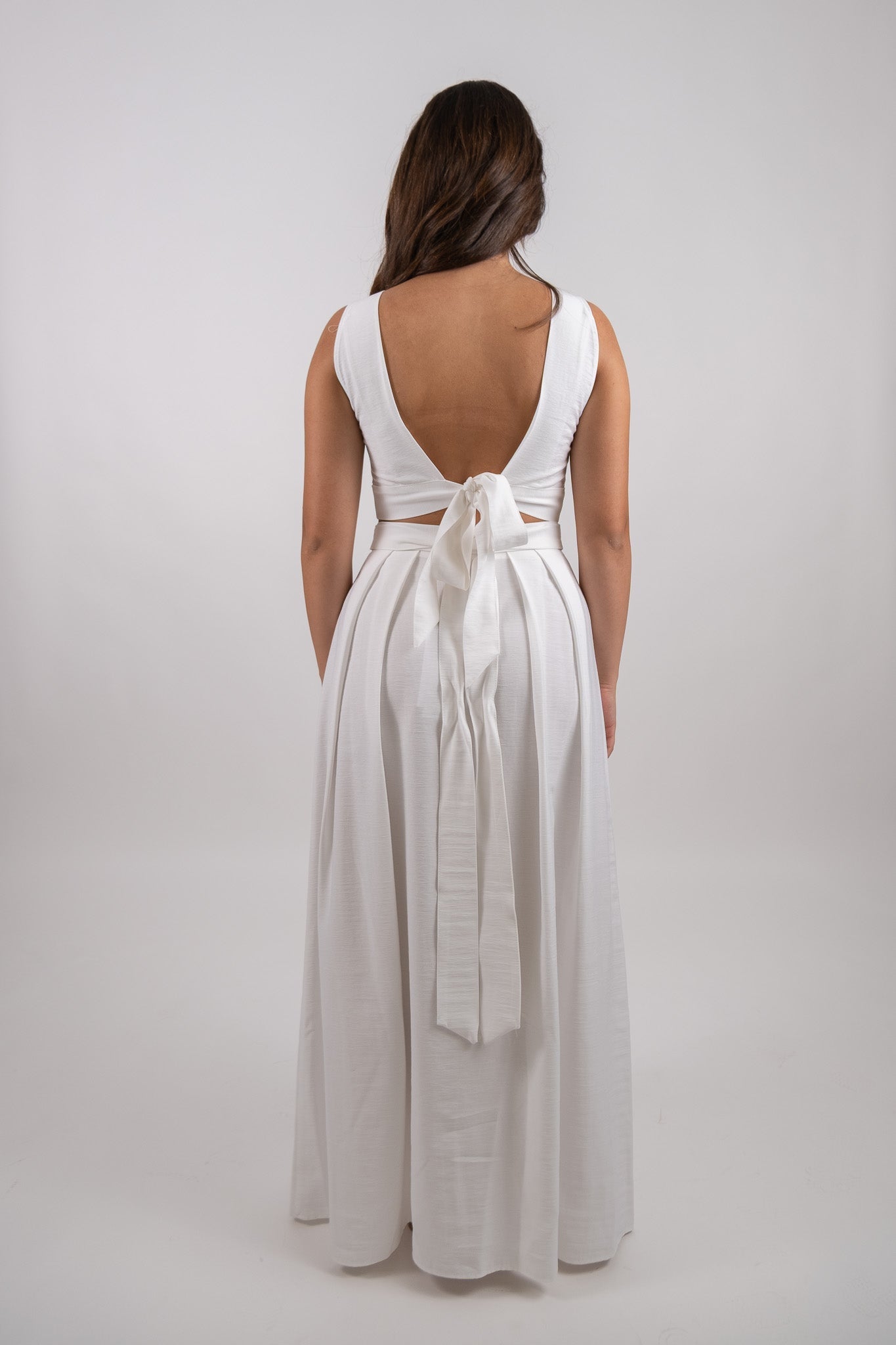Imperial - Gonna lunga a vita alta con cintura annodata - Donna - World Fashion