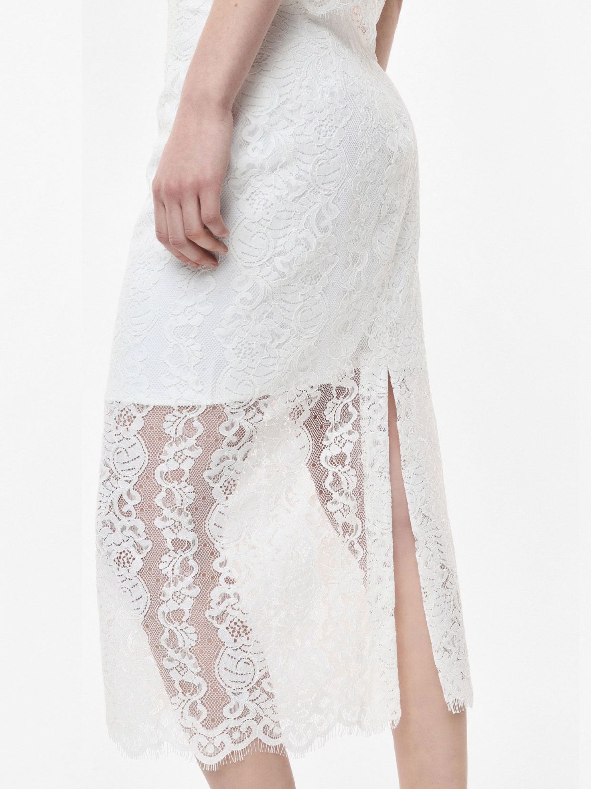 Imperial - Gonna midi in pizzo con spacco laterale - Donna - World Fashion