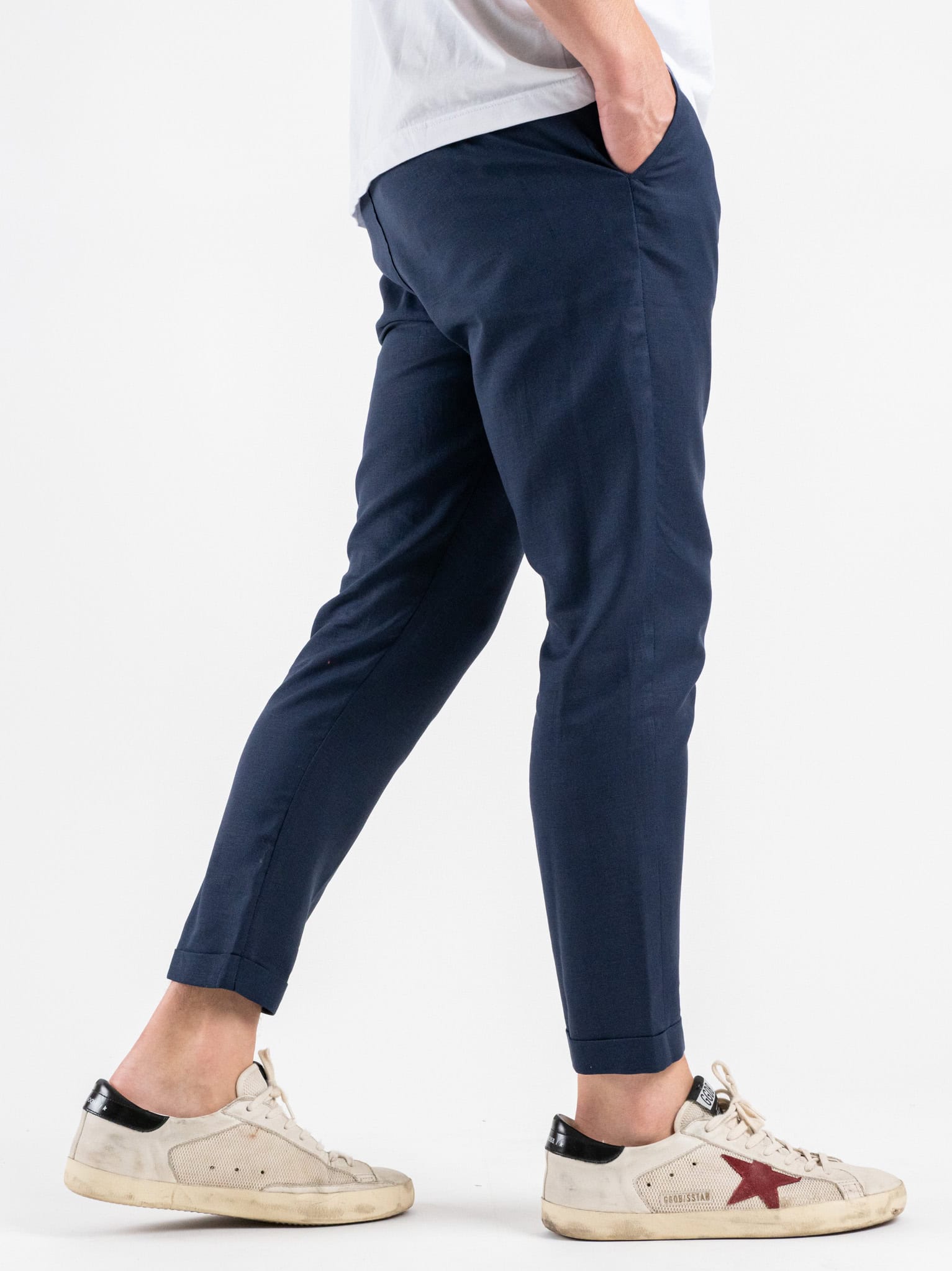 Imperial - Pantalone chinos da abito in misto lino - Uomo - World Fashion