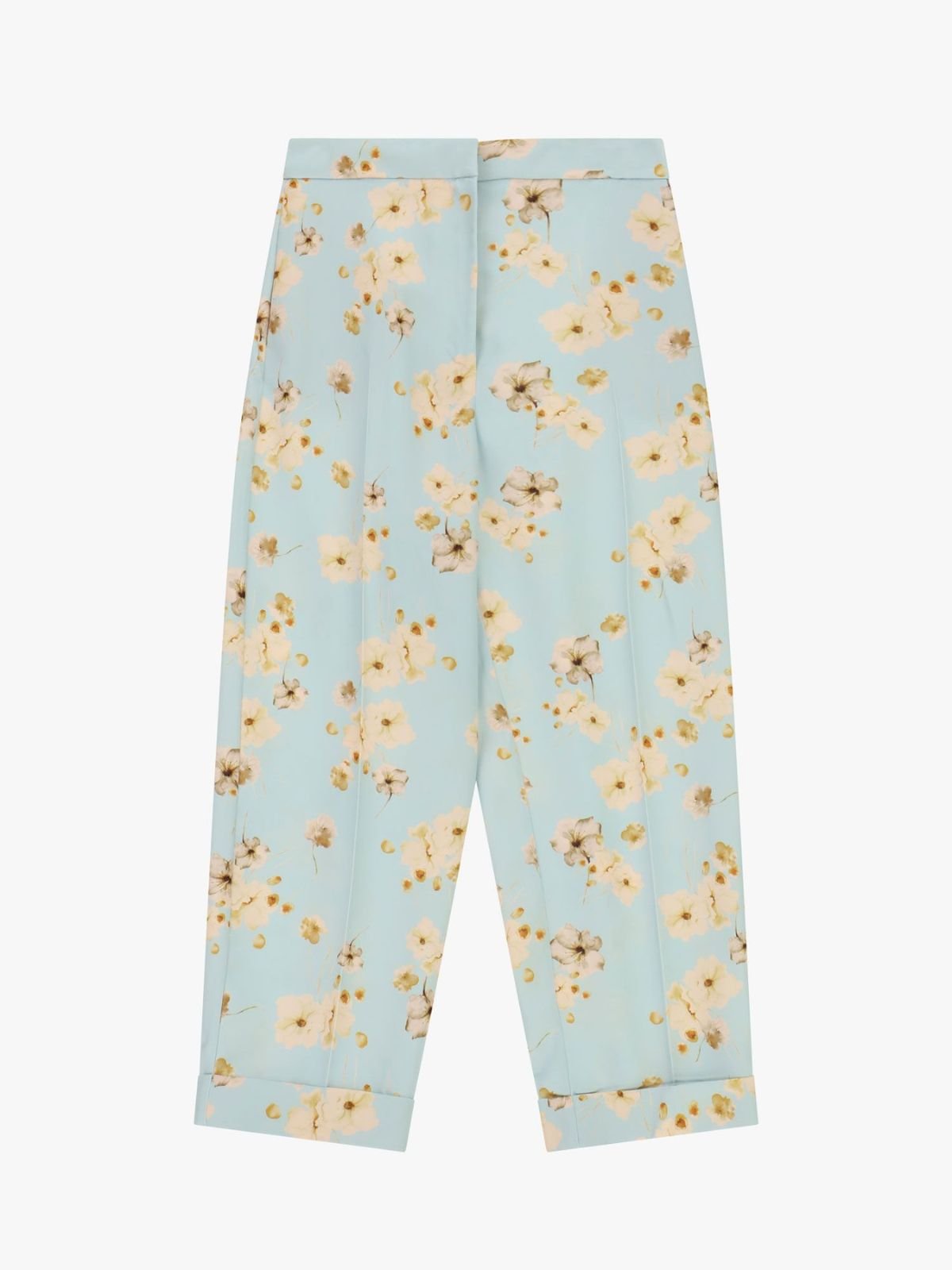 Imperial - Pantalone sartoriale stampa floreale pinces e risvolto - Donna - World Fashion