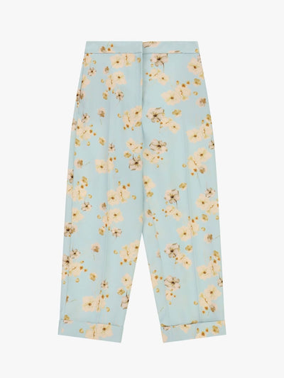 Imperial - Pantalone sartoriale stampa floreale pinces e risvolto - Donna