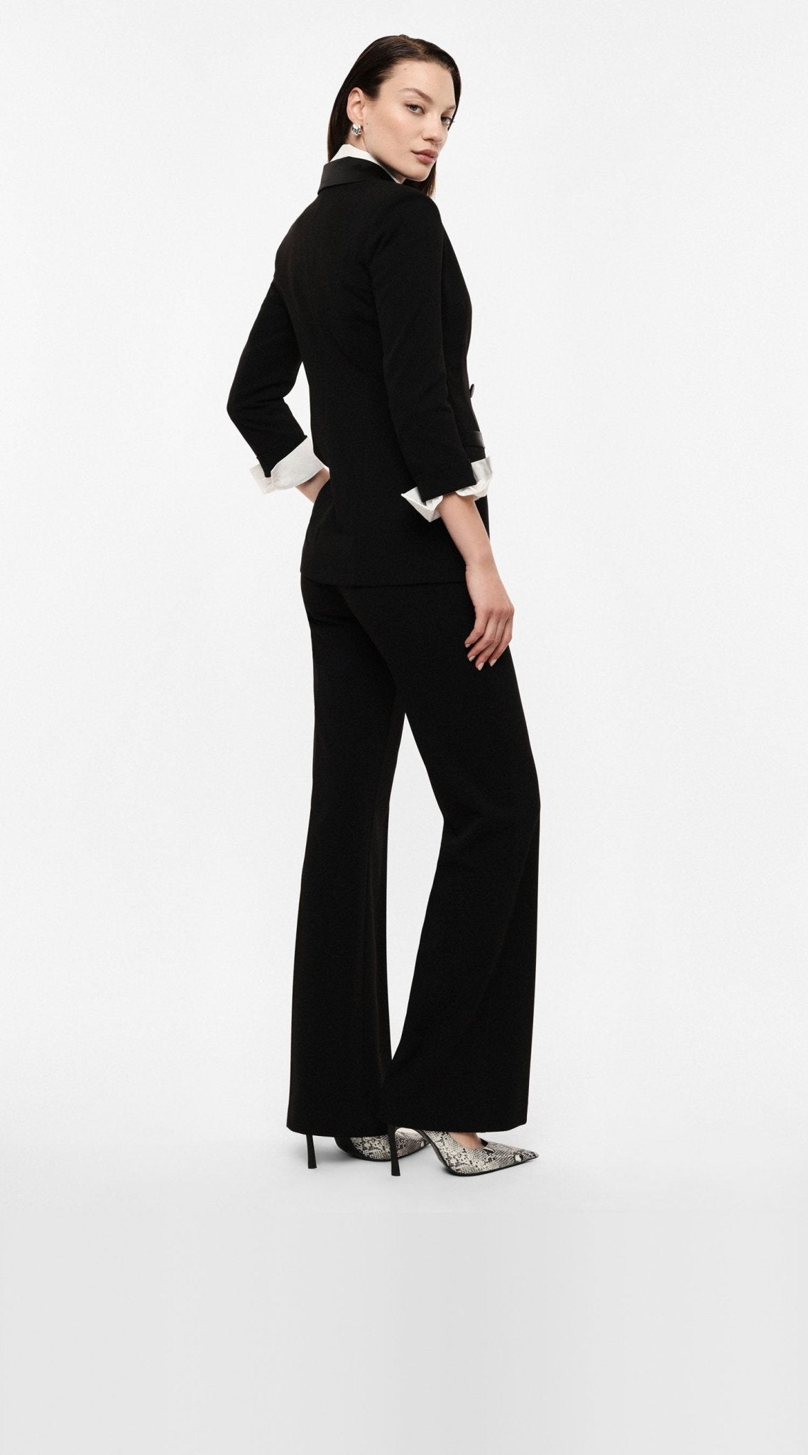 Imperial - Pantaloni flare vita alta linea pulita - Donna - World Fashion