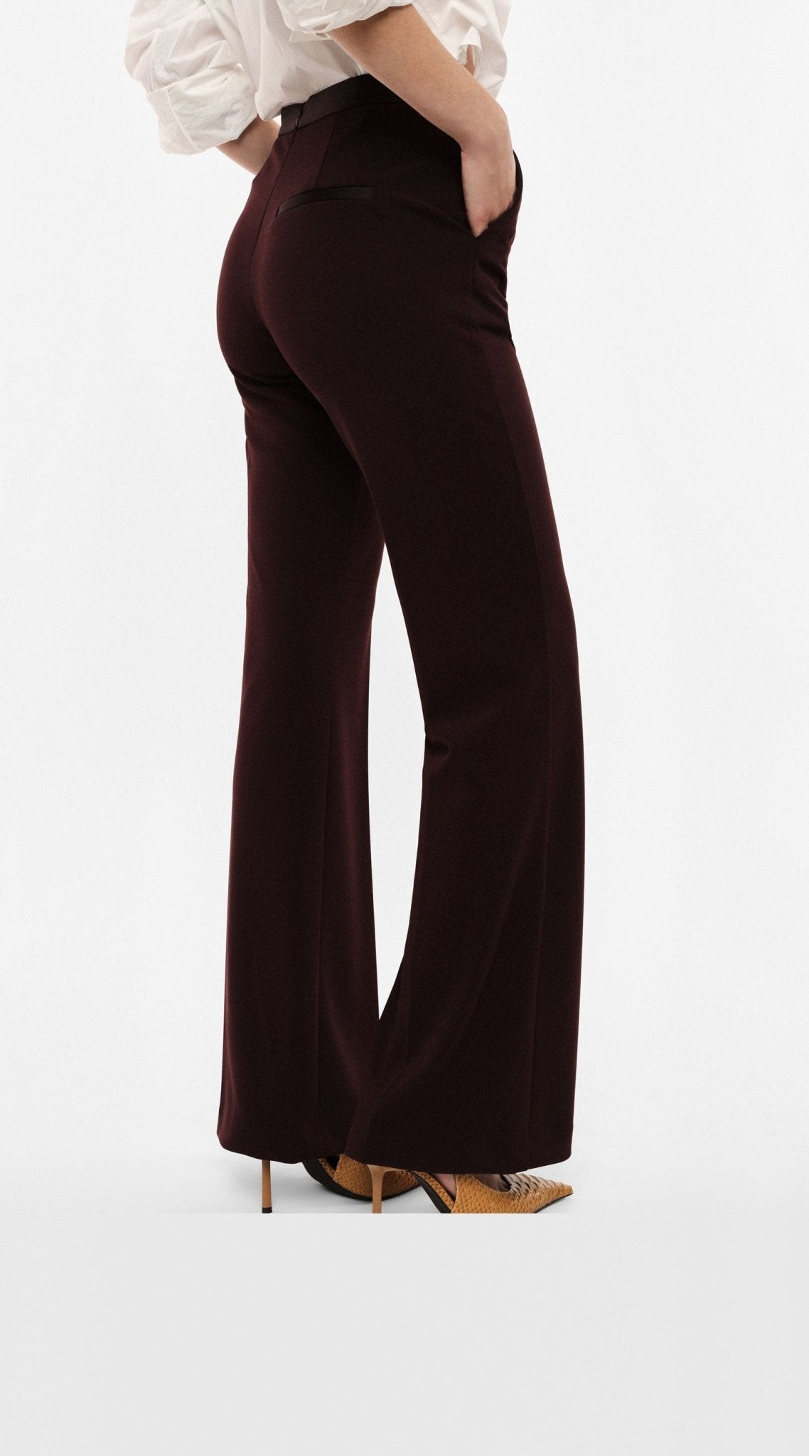 Imperial - Pantaloni flare vita alta linea pulita - Donna - World Fashion