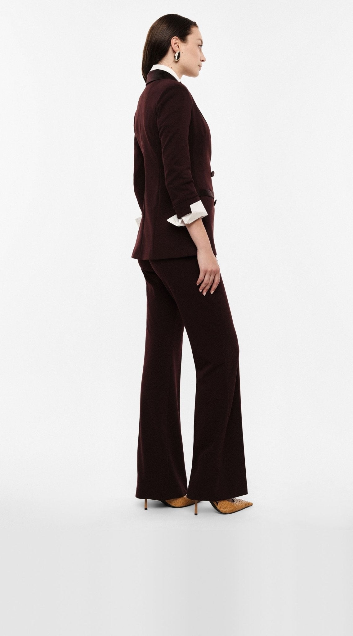 Imperial - Pantaloni flare vita alta linea pulita - Donna - World Fashion