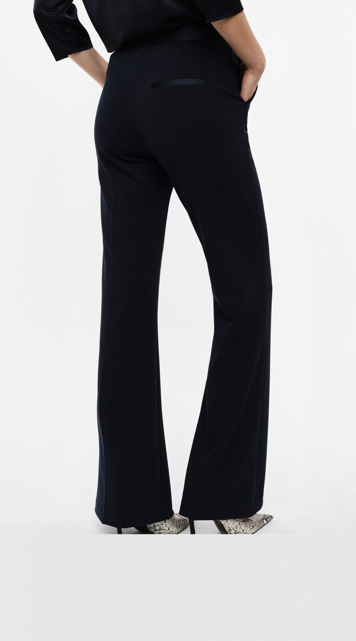 Imperial - Pantaloni flare vita alta linea pulita - Donna - World Fashion