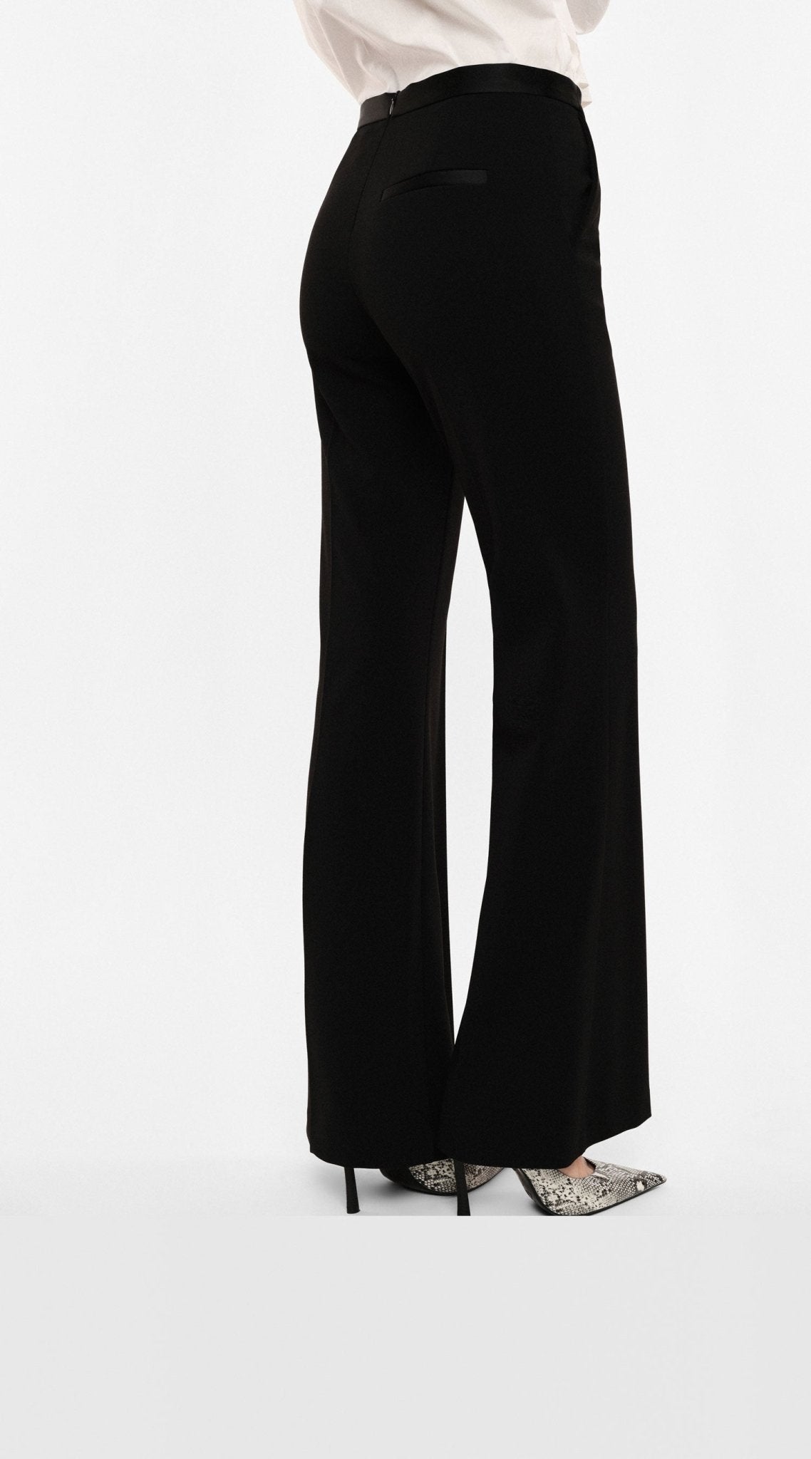 Imperial - Pantaloni flare vita alta linea pulita - Donna - World Fashion