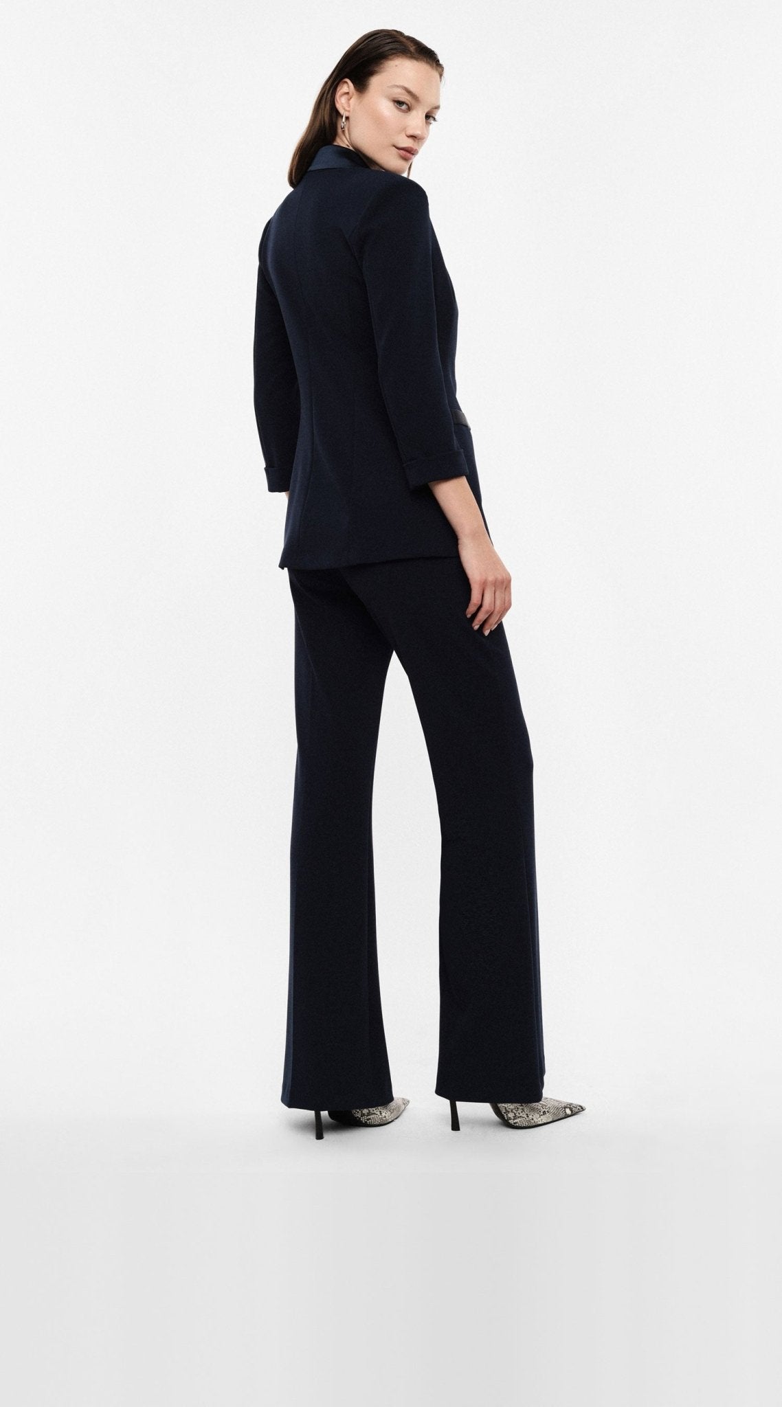 Imperial - Pantaloni flare vita alta linea pulita - Donna - World Fashion