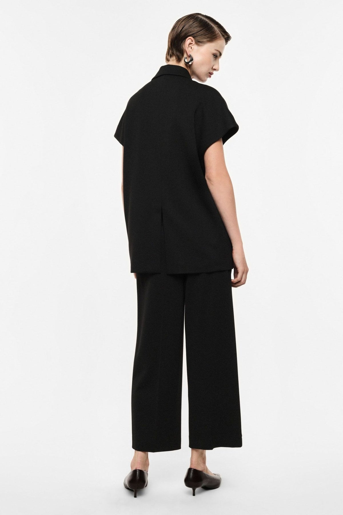 Imperial - Pantaloni palazzo a vita alta con pinces - Donna - World Fashion