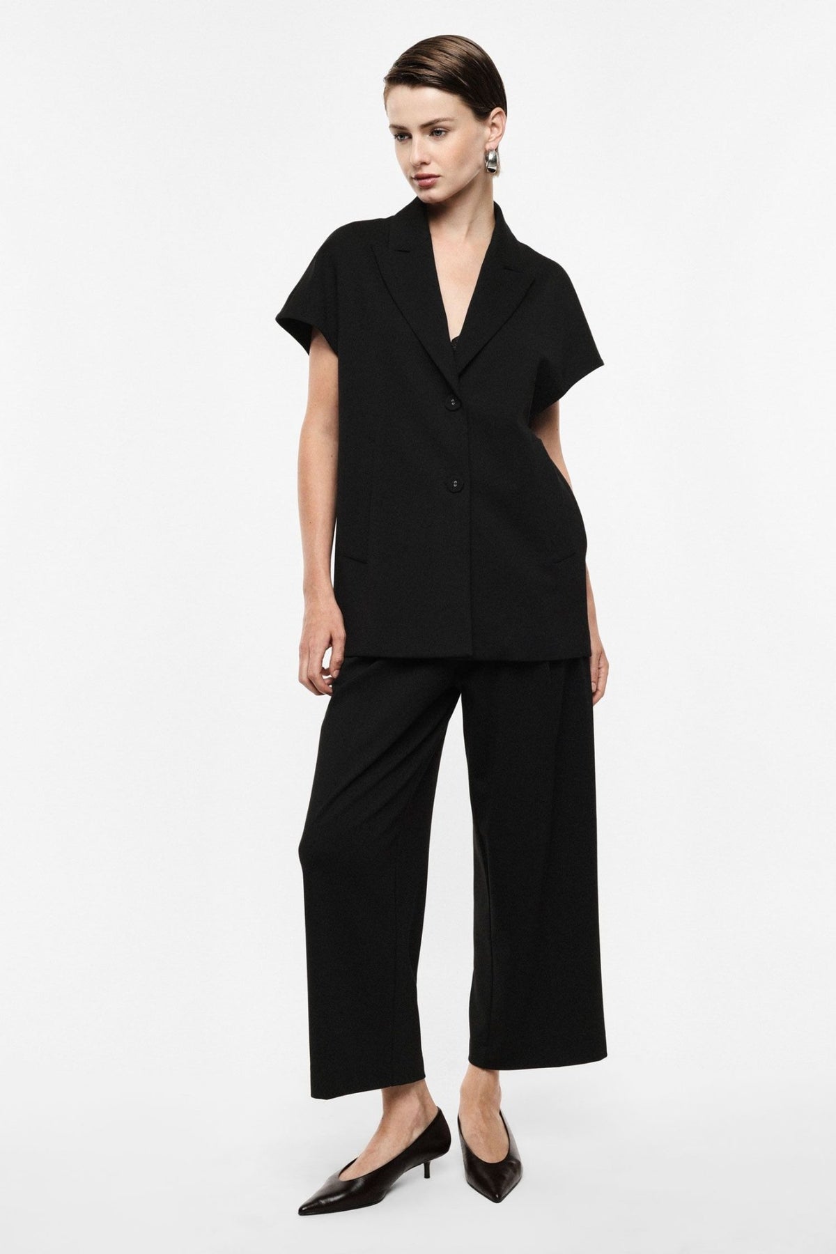 Imperial - Pantaloni palazzo a vita alta con pinces - Donna - World Fashion