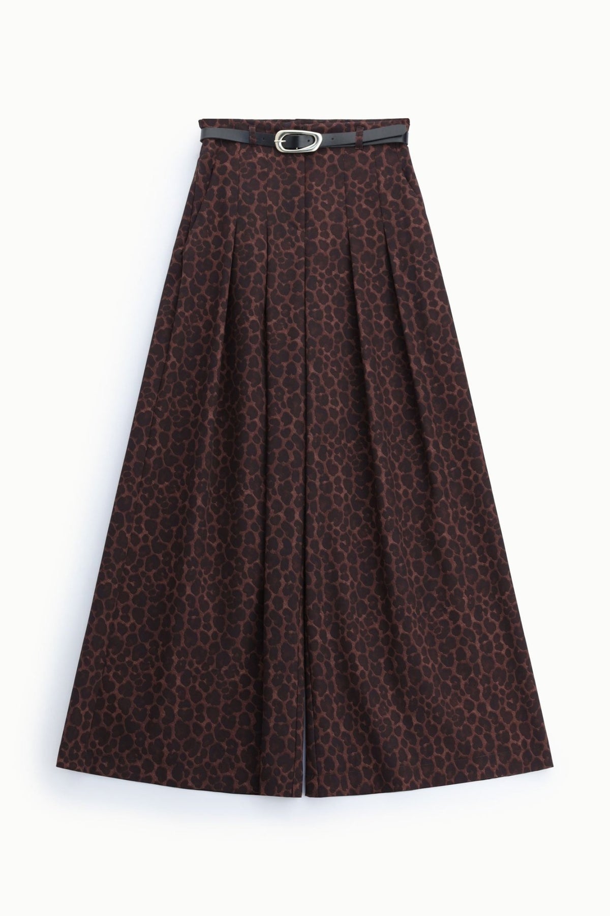 Imperial - Pantaloni palazzo stampa animalier vita alta con cintura - Donna - World Fashion