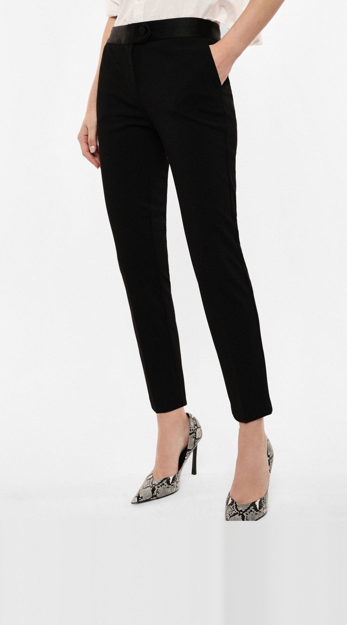 Imperial - Pantaloni sartoriali linea affusolata con dettagli - Donna - World Fashion