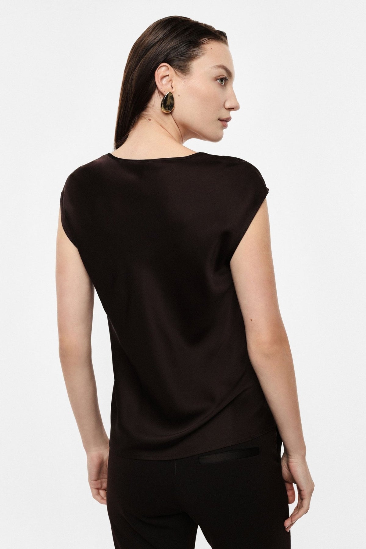 Imperial - Top ampio scollo a v senza maniche - Donna - World Fashion