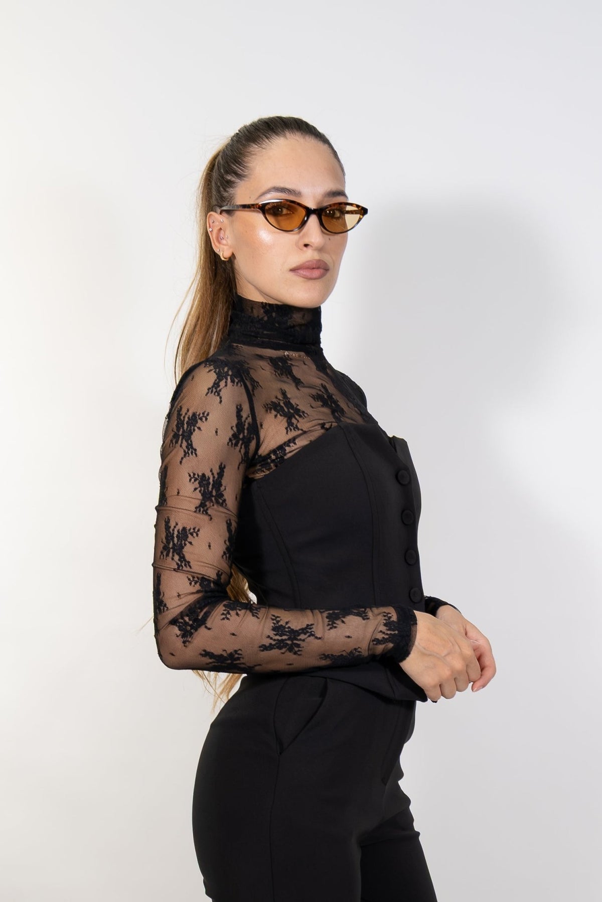 Imperial - Top bustier con bottoni e scollo a cuore - Donna - World Fashion