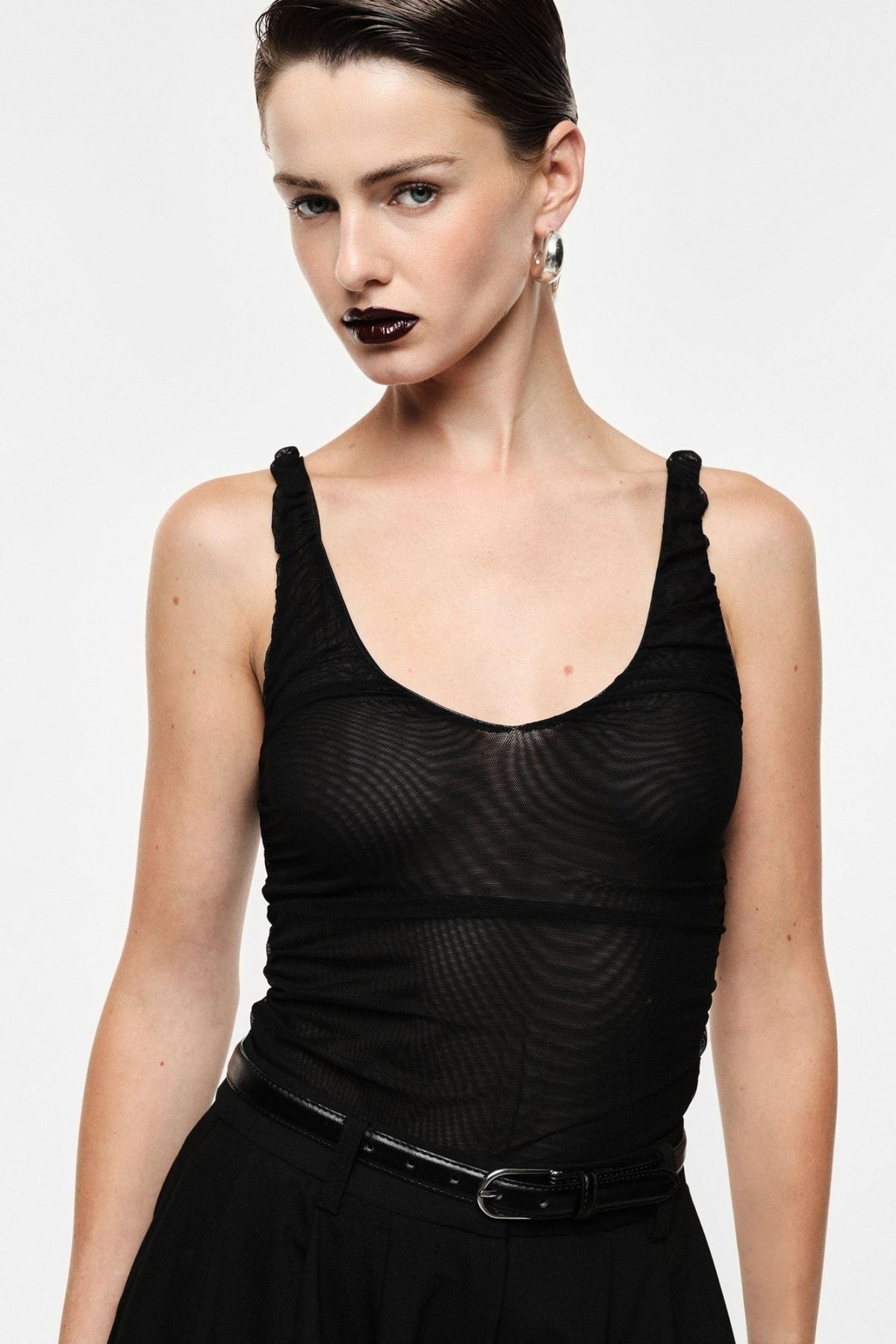 Imperial - Top con spalline arricciate e scollo a V - Donna - World Fashion