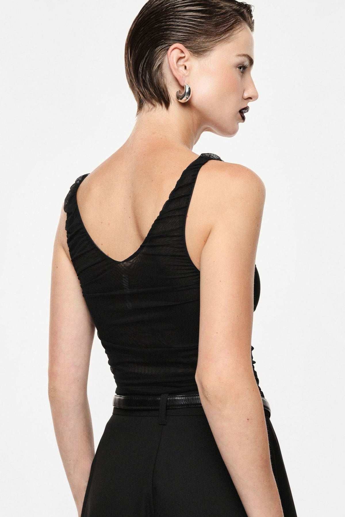 Imperial - Top con spalline arricciate e scollo a V - Donna - World Fashion