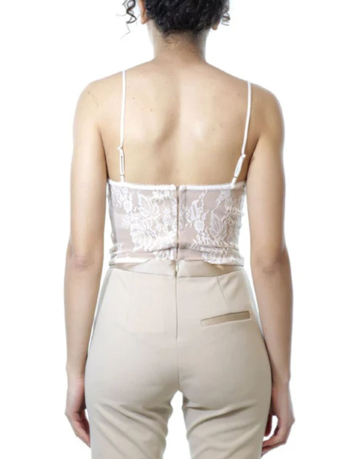 Imperial - Top cropped con spalline e ricamo floreale - Donna - World Fashion