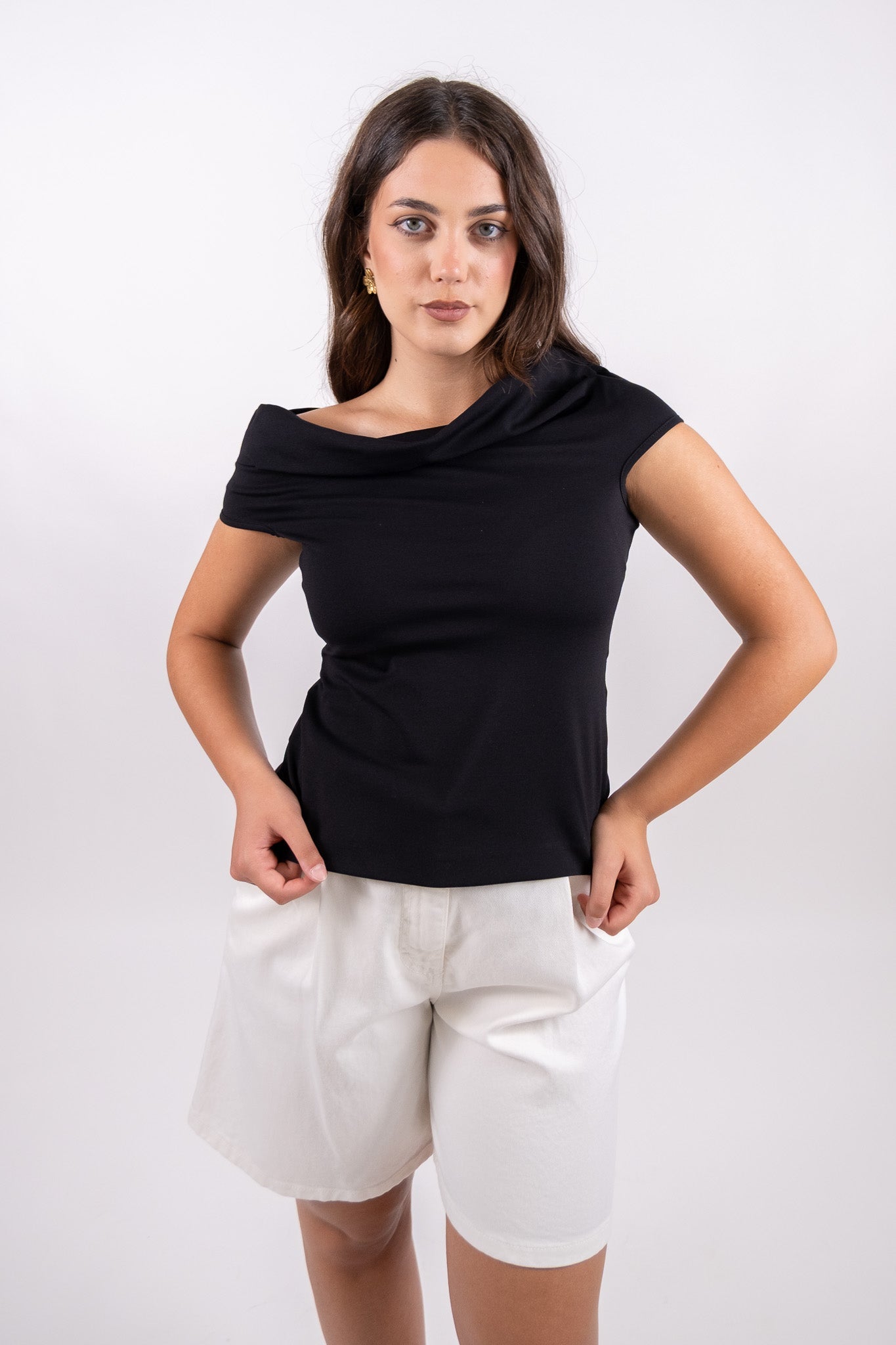 Imperial - Top scollo a barca modello giromanica - Donna - World Fashion