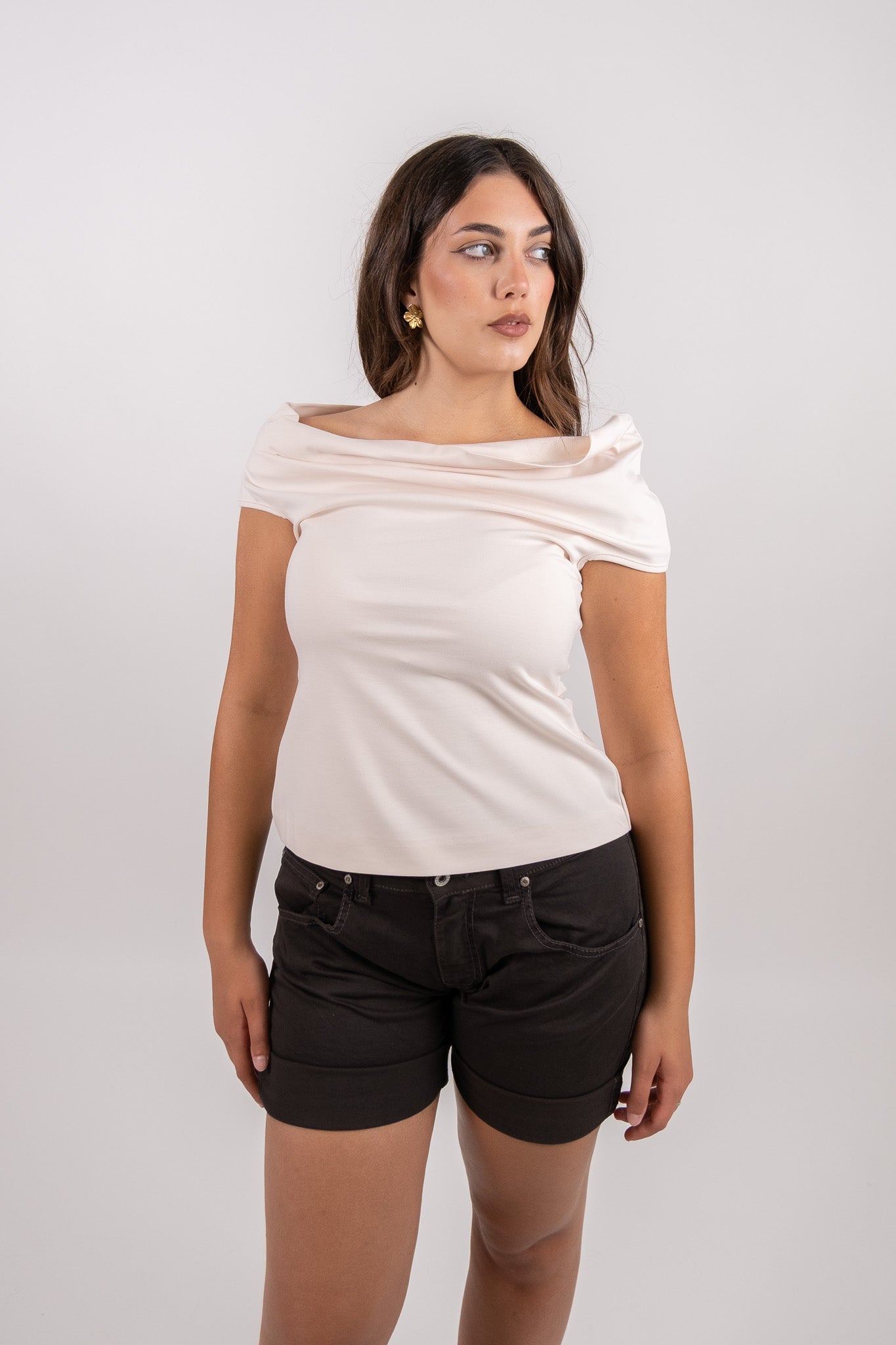 Imperial - Top scollo a barca modello giromanica - Donna - World Fashion