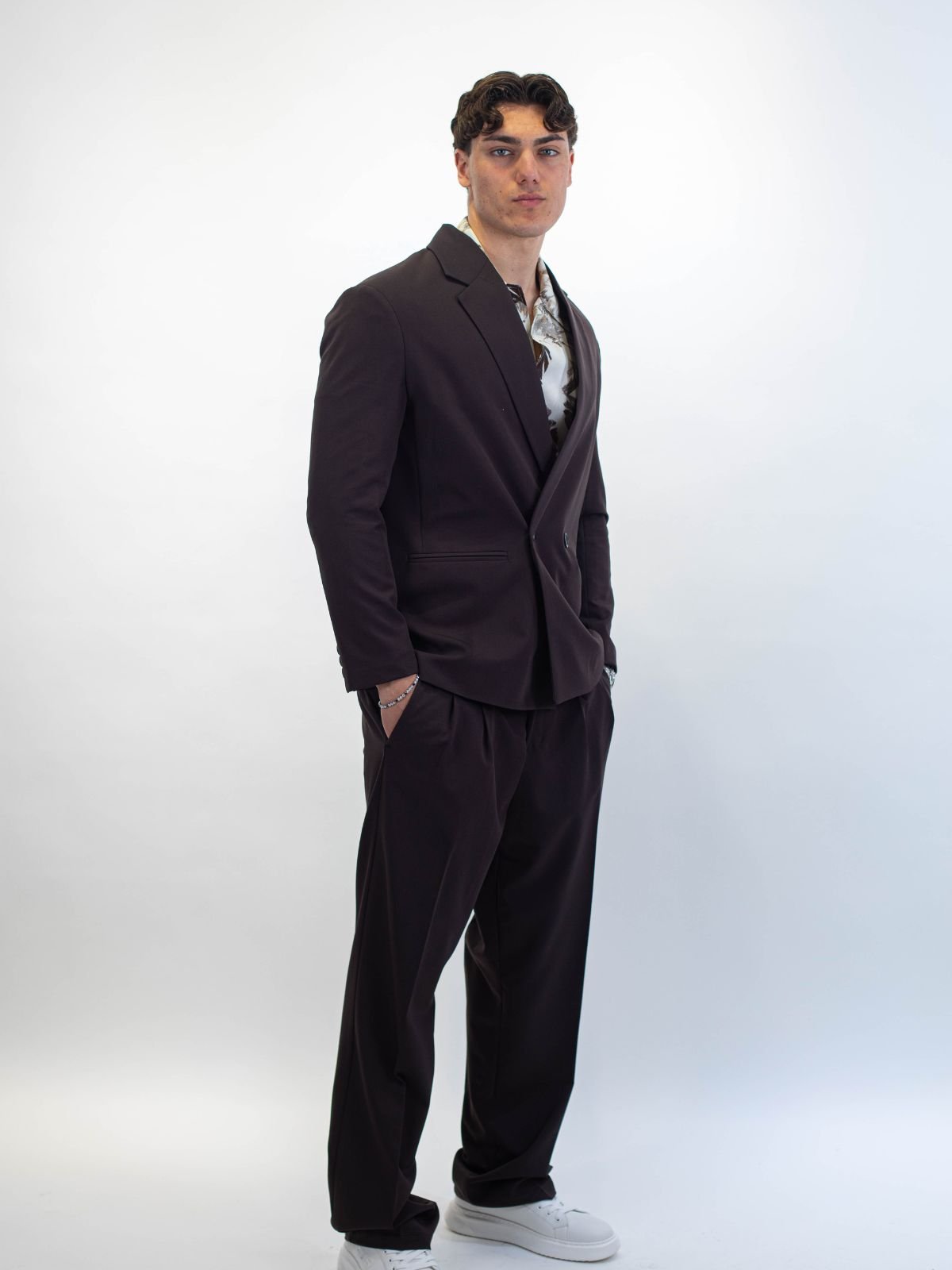 Imperial - Trousers regular - fit pinces e chiusura con bottone - Uomo - World Fashion