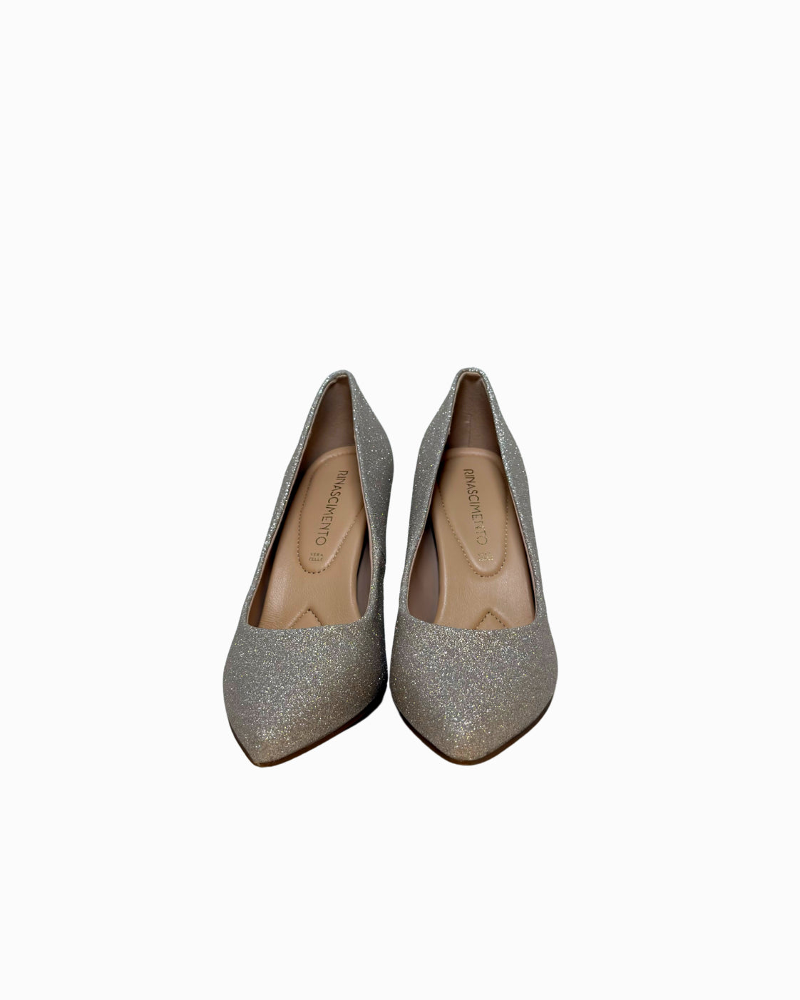 Rinascimento - Dècolletè Glitterata Con Tacco Cromato - Donna