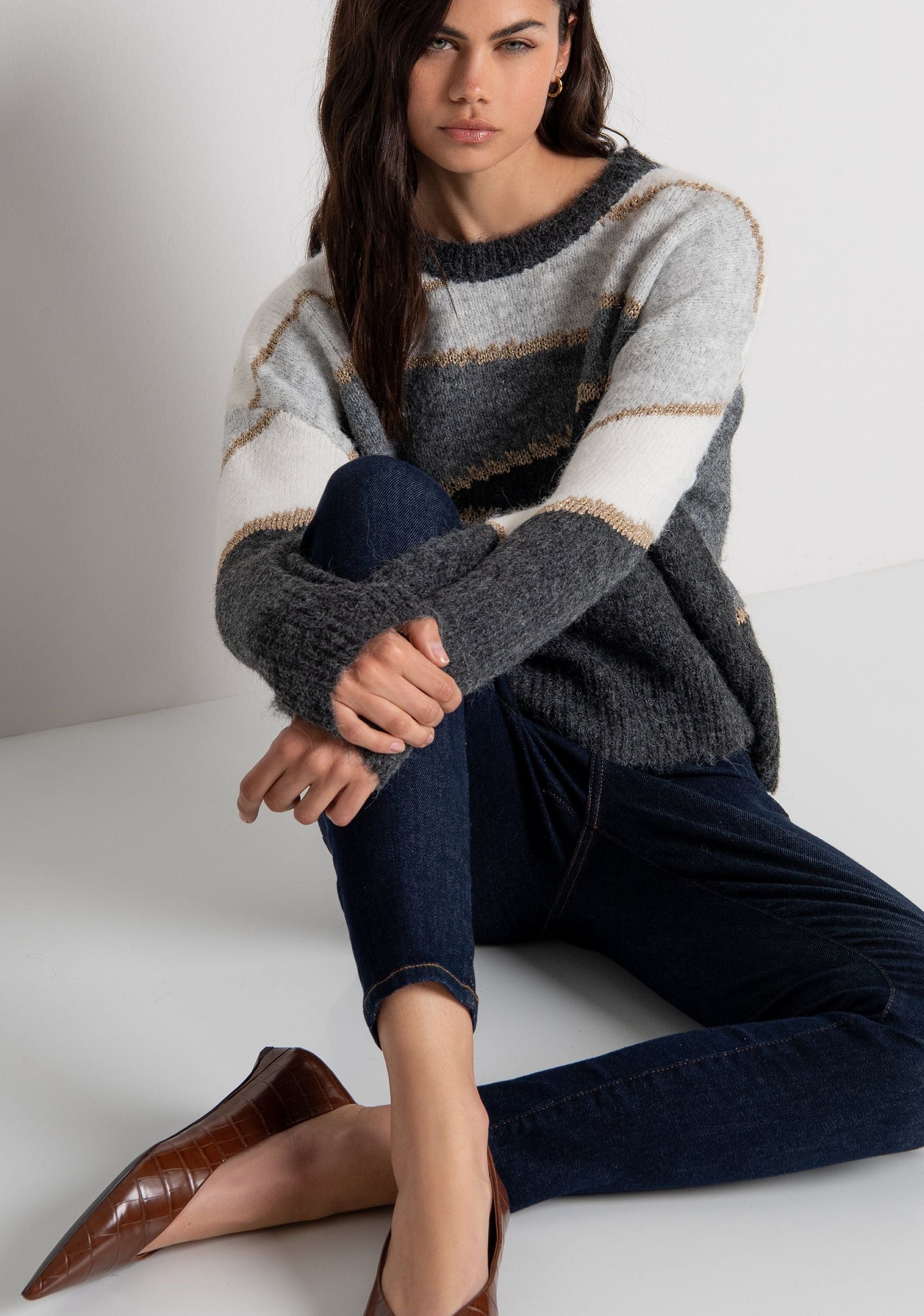 Fracomina - Maglia regular in jacquard - Donna