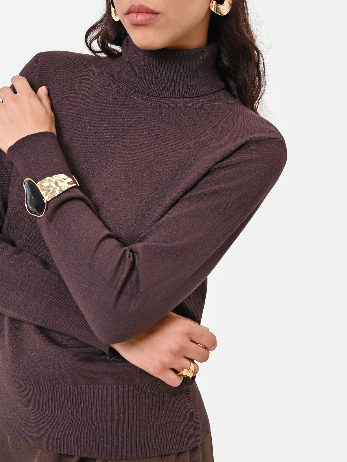 Rinascimento - Maglia dolcevita in misto viscosa - Donna