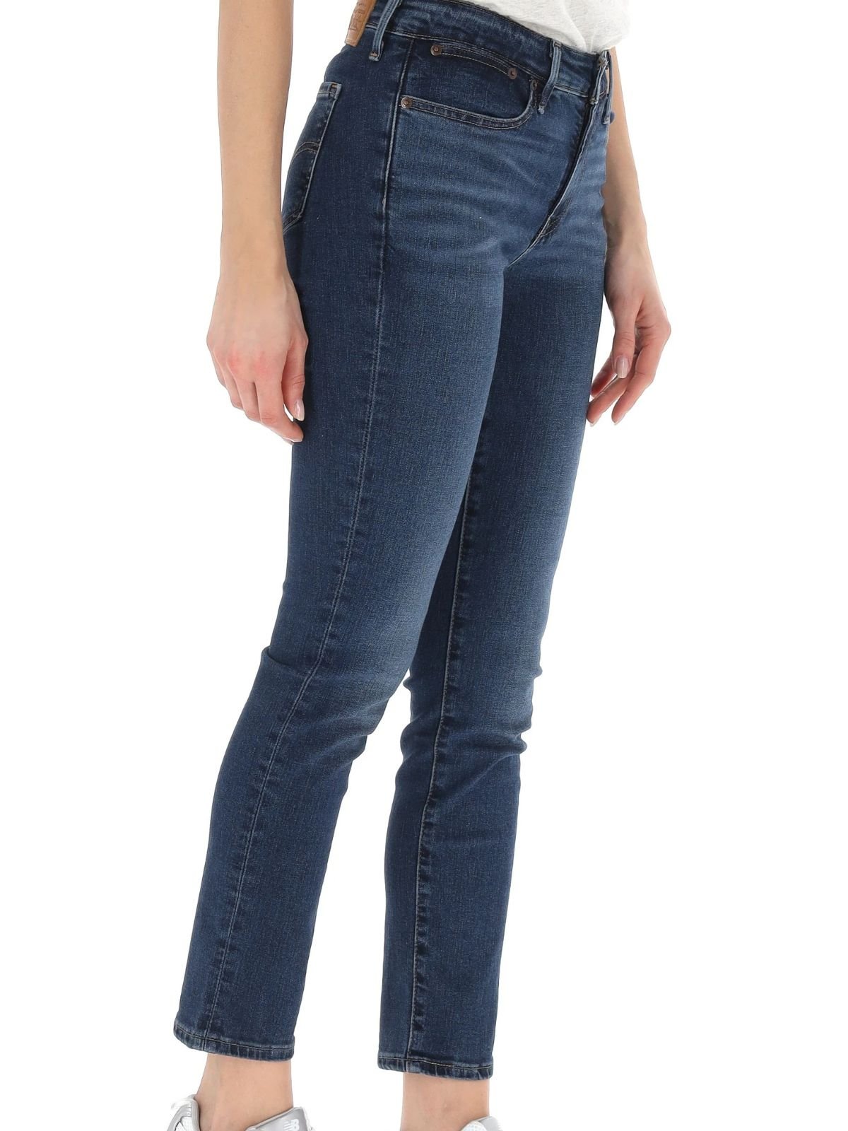 Jeans 712 Slim welt pocket blue wave dark Donna - Levis - World Fashion