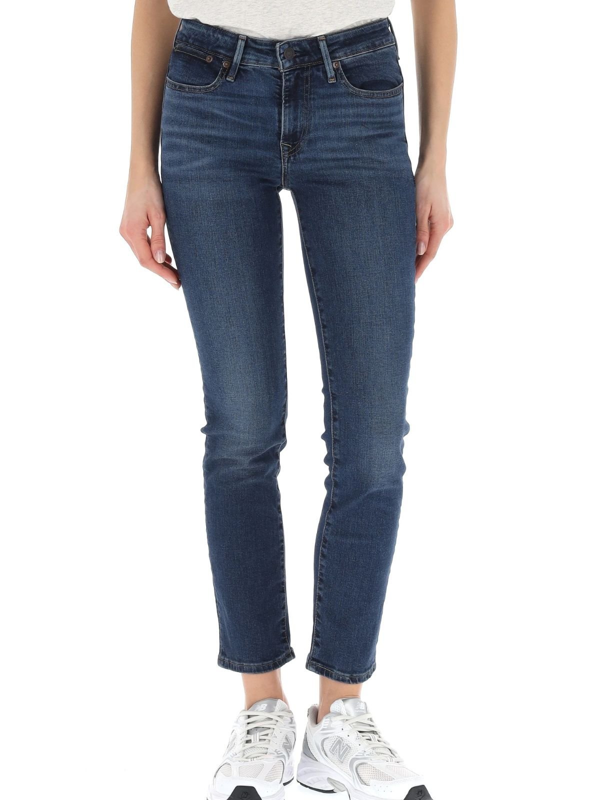 Jeans 712 Slim welt pocket blue wave dark Donna - Levis - World Fashion