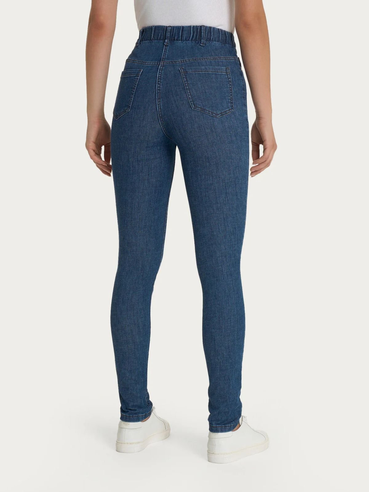 Jeans a 5 tasche con vita piatta in Light Denim Donna - Ragno - World Fashion