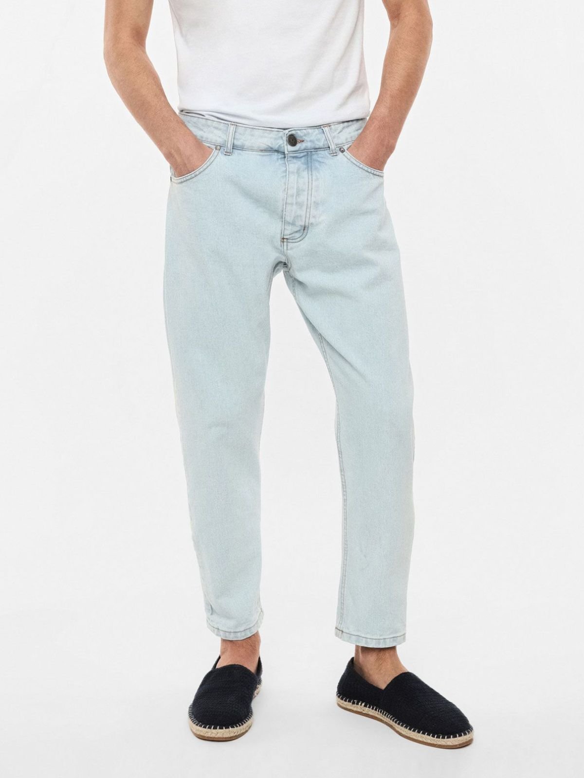 Jeans baggy - fit chiusura con bottone e tasche Uomo - Imperial - World Fashion