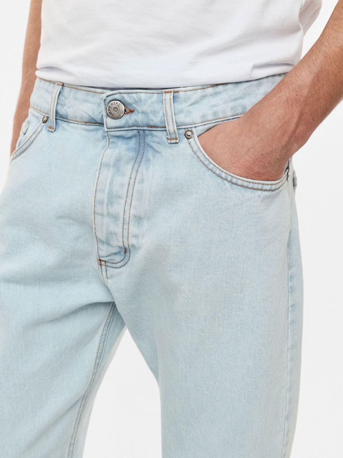 Jeans baggy - fit chiusura con bottone e tasche Uomo - Imperial - World Fashion