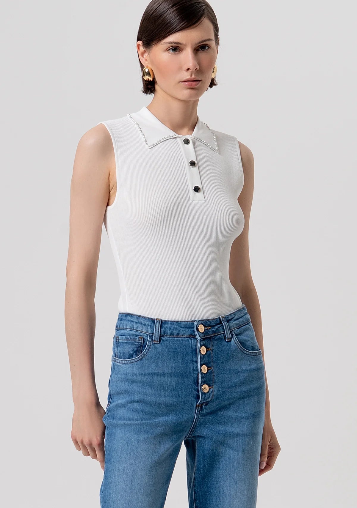 Jeans bootcut in denim con lavaggio medio Donna - Fracomina - World Fashion